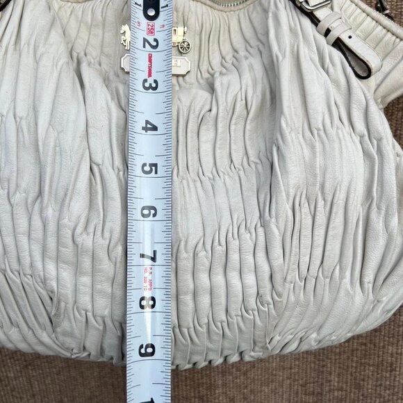 Coach Y2K Madison Sophia gathered leather satchel in a white Bone RARE - Picture 4 of 8